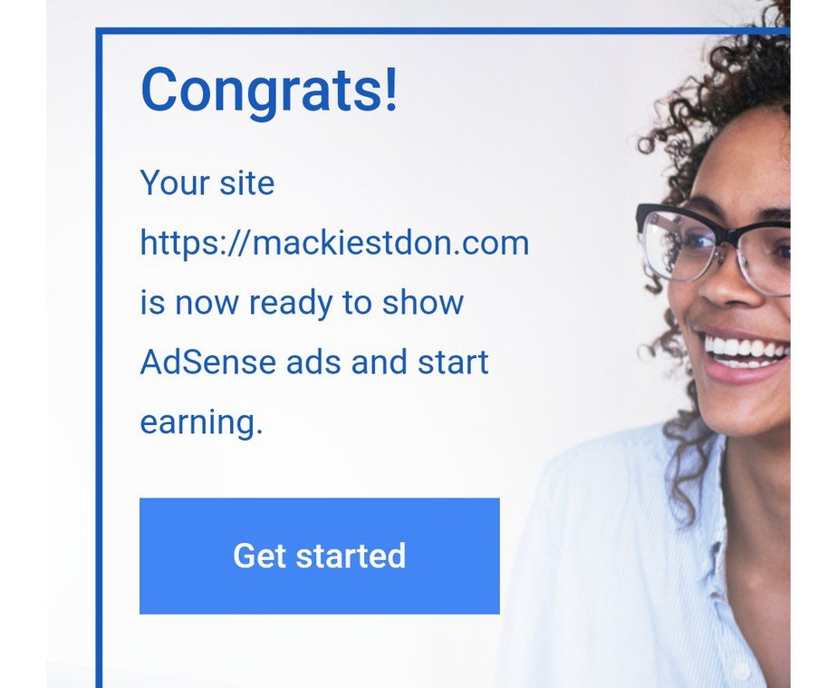 Mackiestdon.com Adsense Approval