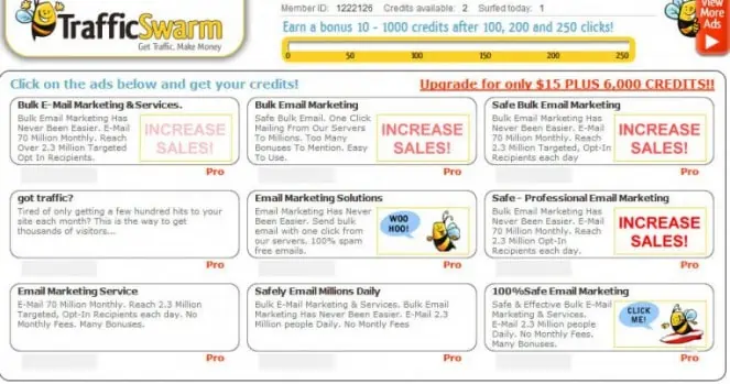 TrafficSwarm Traffic exchange site