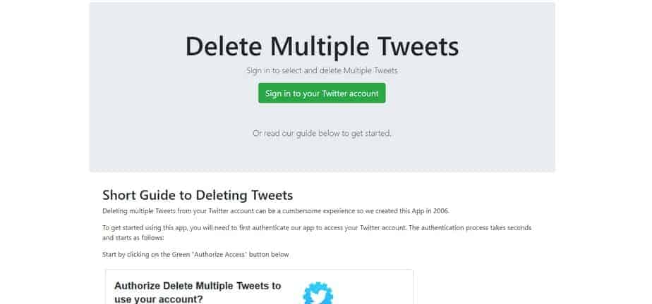 Twitlan Tweet Delete tool