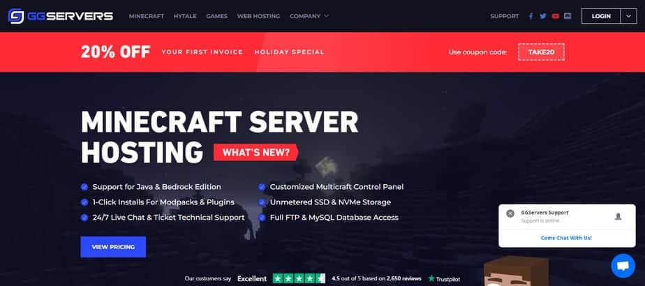 GG servers Minecraft Hosting