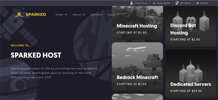 sparkedhost Minecraft hosting